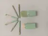 Conjunto Especial de Oito Peças Transfronteiriço em Estoque, Caixa Transparente Portátil, Pincel para Mistura de Pó Solto, Sombra para Olhos, Corretivo Anti-Idade, Pincel para Lábios, Pincel de Maquiagem