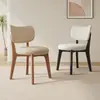 Cadeira de Jantar em Madeira Maciça Casa Moderna Estilo Creme Cadeira Estofada Banqueta de Jantar Hotel Negociação Leve Luxo Encosto Cadeira de Jantar