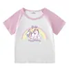 Nueva Ropa Infantil Camiseta de Verano de Manga Corta para Niños Camiseta Base de Hombro para Niños y Niñas Camiseta de Manga Media para Bebé Top Infantil