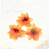 Flores de Lirio Simuladas de 9cm DIY Hechas a Mano Accesorios para el Cabello Horquilla Flor Ropa Decoración de Muebles Fondo de Pared de Flores para Boda Escenario