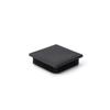 Tapa de Tapón de Tubo de Plástico Acero Inoxidable Almohadillas de Plástico para Pies Mesa y Silla Muebles Tapón Cuadrado Mamparo Incorporado Tapón Cuadrado para Tubo