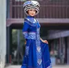 3 de Março Fantasias de Performance para Minorias Étnicas Adulto Brocado Zhuang Bordado Saia Longa Roupas Zhuang de Guangxi Mulheres Miao Li Grupo Étnico