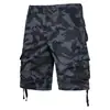Shorts de Playa Camuflados Sueltos para Hombre, Pantalones de Algodón Finos de Longitud Media para Verano, Pantalones Casuales Deportivos de Trabajo Lavados