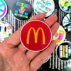 Placa Redonda de Acrílico Mcdonald's Coco Adesivo Decorativo Cartão Grafite Personalizado Azulejo Peça de Bar
