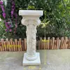 Adereços de Casamento Estilo Europeu Plástico Quadrado ao Ar Livre Coluna Romana Suporte de Flores Base de Vaso de Flores Ornamento de Decoração de Chão