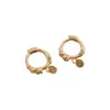 Pendientes Pequeños Apilados Completamente de Plata S925 Pendientes Lentejuelas Redondas Incrustadas con Circonitas Hebillas Exquisitas para Hueso de la Oreja para Mujeres