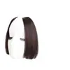 Peruca com Franja Corte Princesa para Mulheres, Extensões de Cabelo Naturais Sem Costura na Testa, Franja Estilo Xiaoju Doce e Cool com Partição Central
