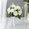 Buquê de Noiva Transfronteiriço para Trajes Tradicionais Chineses de Casamento, com Flores Artificiais para Casamentos no Estilo Ocidental, Buquê de Rosas para Casamento