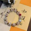 Pulsera de Raíz de Bodhi Quemada al Carbón con Forma de Garra de Gato para Mujer, Pulsera Sencilla y Versátil de Dedos con Cuentas, Joyería al por Mayor para Mejores Amigas