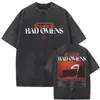 [Lavado Transfronterizo] Camiseta Lavada Retro Banda Bad Omens, Camiseta Mente Tranquila de la Muerte, Para Hombre,