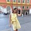 Aliexpress Venta al por mayor de ropa europea y americana transfronteriza de moda Za Nueva primavera temprana Elegante conjunto de chaleco sin mangas y shorts