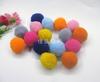 Pompón de poliéster de color, bola de peluche, accesorio de ropa, material DIY hecho a mano, 20-35 mm