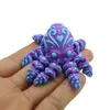Impresión 3D Transfronteriza Artesanías de Pulpo de Anillo Azul Adornos Regalos Juguetes Animales Articulados Creativos Hechos a Mano Decoraciones