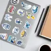 100 Desenhos Animados Azuis Estilo Ins Graffiti Estético Adesivos de PVC Decoração DIY Guitarra Caderno Mala