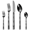 Talheres de Aço Inoxidável com Cabo em Forma de Diamante - Colher, Faca e Garfo para Steak, Comida Ocidental, Cozinha, Hotel, Casa