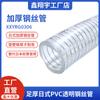 Manguera de PVC tipo TS engrosada transparente reforzada con alambre de acero, tubería de bombeo de aceite de alta presión, tubería de alambre de acero resistente a ácidos y álcalis de alta presión