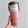 Taza de vacío Taishuo con asa para mujer, gran capacidad, taza de café de acero inoxidable, taza de agua para coche, taza de aspecto atractivo para hombres y niñas