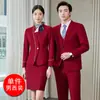 Conjunto de Terno Formal de Negócios de Alta Qualidade Unissex, Novo Estilo Outono e Inverno, Comércio Transfronteiriço Elegante Roupa de Trabalho