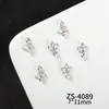Acessórios de unha de liga de diamante de luxo brilhante, estilo francês de luxo leve nicho de alta qualidade em forma de coração borboleta com diamantes, decorações de unha