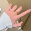Nuevo Anillo Ajustable de Lingote de Oro Brillante con Diamantes, Chapado en Oro Real Estilo Chino, Sensación Simple y de Alta Gama, Anillo Atractor de Riqueza para el Año Nuevo
