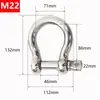 Grillete en D de Acero Inoxidable 304 Grillete en Forma de Arco Hebilla de Elevación Marina Anillo de Conexión para Cable de Acero M4-M38