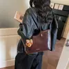 Bolsa Grande Fashion para Mulheres, Bolsa de Ombro Retro Nova Versátil de Grande Capacidade Casual para o Dia a Dia, Bolsa Grande Tote Simples Tendência