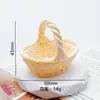 Cesta tejida portátil simulada, Cesta de pan de encaje, Decoración de escena en miniatura, Juguete de comida creativo, Material para imán de nevera DIY