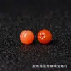 Jade Rojo Melon Perlas Redondas Flor de Loto Perlas Sueltas Rojas Pulsera Separadores de Pulsera con Perlas Accesorios para Joyería Hecha a Mano con Perlas DIY