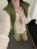 Suéter de punto de seda y cachemira con cuello en V y diseño calado para mujer, nuevo de otoño, de manga larga, corte holgado, versátil, suave y fino
