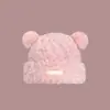 Gorro de Punto con Orejas de Oso Lindo para Otoño e Invierno Nuevo para Mujer Caliente de Felpa Lana Sombrero Grande Cabeza Suave Baotou