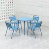 Mesas e Cadeiras de Exterior Pátio Todo em Alumínio Famosas na Internet Jardim Lazer ao Ar Livre Churrasco Café Loja de Chá com Leite Conjunto de Mesa e Cadeiras