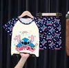 Pijamas de Verano para Niños al por Mayor Trajes de Manga Corta y Shorts para Niños Mayores Dibujos Animados Lindos Ropa de Casa para Bebés Niñas
