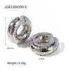 JD Designer Aço Cor Aço Inoxidável Textura Clipe de Orelha em Forma de C Ouro Real 18K Clipe de Orelha Cilíndrico Grosso Joia Sem Cor