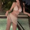 2026 Novo Estilo Ins Coreano Desejo Puro Sexy Hottie Maiô Três Peças Estilo Saia com Fenda Bikini Feminino