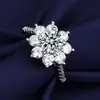 Anel de Noivado Feminino de Diamante Girassol Douyin Live Cadeia de Suprimentos Joias Acessórios Transfronteiriços para Mulheres