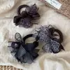 Nueva Diadema de Cuerda para el Cabello con Lazo de Gasa Estampado de Leopardo para Mujer, Versátil de Alta Calidad para el Trabajo, Alta Elasticidad, para Coleta o Moño