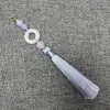 Yixiangfei 8B-5 Anillo de Correr Cierre de Langosta Borla 8 Borlas Estilo Antiguo Accesorios Dinastía Han Colgante para Ropa Artesanía Decoración