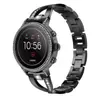 Adecuado para Correa Samsung Galaxy Watch 22 20mm Forma de T Grande X Incrustada de Diamantes Correa de Reloj Inteligente de Aleación de Zinc