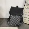 Mochila de grande capacidade dos homens commuter computador mochila moda tabuleiro de xadrez Plaid bolsa escolar feminina estudante universitário bolsa de viagem impermeável