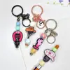 Serie de Denim Rosa Transfronteriza Cuentas de Coca-Cola Dibujos Animados PVC Pegamento Suave Bolígrafo Llavero de Cuentas DIY Accesorios Colgante