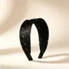 Atacado em estoque tiara de cetim estrelada de alta qualidade para mulheres, coroa alta, tiara larga de strass de luxo leve, acessório de cabelo versátil