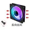 Espelho Infinito Redondo Transfronteiriço Ventilador de 12cm Radiador de Resfriamento a Ar para Computador de Mesa Ventoinha para Gabinete de Computador Host