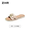 Zhr [Piel de Vaca de Dos Capas] Pantuflas Planas, Ligeras y Adecuadas para Usar al Aire Libre, Nuevos Zapatos Casuales Versátiles para Mujer Verano 2026