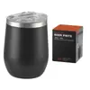 Amazon Cross-border 12ozU Copo de Ovo 304 Aço Inoxidável Camada Dupla Comércio Exterior Barriga Fria Copo Casca de Ovo Vinho Tinto