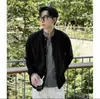 Cardigan Cinza de Tricô Floral Falso Duas Peças Estilo Casual para Homem, Roupa Outono Estilo Old Money, Combinação de Camisa e Jaqueta Moletom