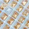 Arte de Uñas Cuadrado Largo 8*10mm Diamante de Cristal K9 Rectangular Ángulo Recto Accesorios Vidrio Brillante Arte de Uñas Joyería de Diamante Venta al por Mayor