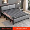 Cama plegable para el hogar, cama doble, alquiler de casa, almuerzo, siesta, cama de hierro portátil simple para adultos, cama individual resistente y duradera