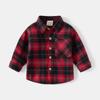 Camisa Nueva de Cuadros de Manga Larga para Niños y Niños de Mediana Edad, Camisa Cómoda de Algodón con Solapa de Primavera, Camisa de Niño Guapo Estilo Coreano