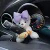 Urso de pelúcia criativo boneco de desenho animado decoração de limpador de para-brisa de carro pisca-alerta do carro enfeites de carro