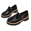 Comercio electrónico transfronterizo, talla grande, colección nueva primavera/otoño 2026, zapatos Mary Jane de suela gruesa, estilo preppy británico para mujer, zapatos pequeños de cuero con tira en T